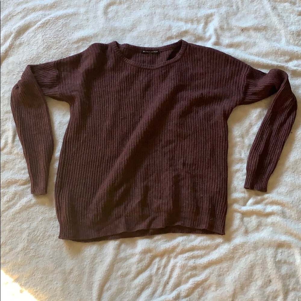 Brandy Melville Maroon Oversized Sweater - OS